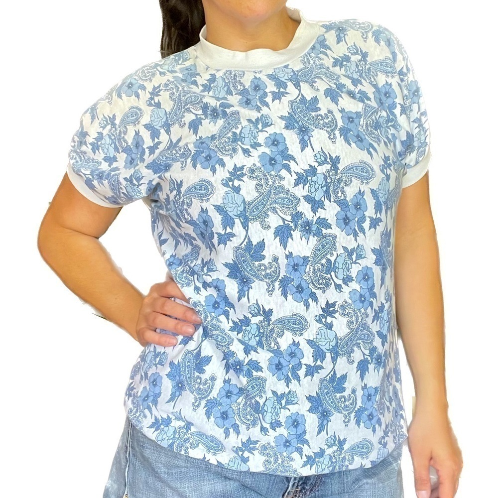 Another Name - vintage paisley print crew t-shirt